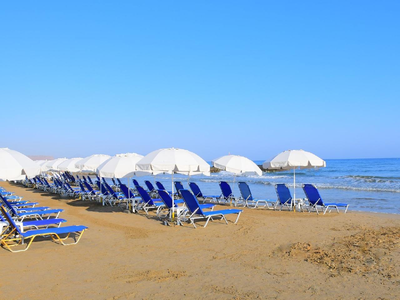 Görögország, Kréta, Kelet-Kréta, Heraklion, Gouves, Magda Hotel, tengerpart