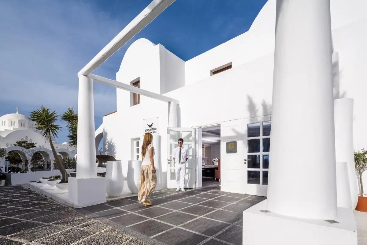 Görögország, Santorini, Fira, Aressana Spa Hotel & Suites, külső