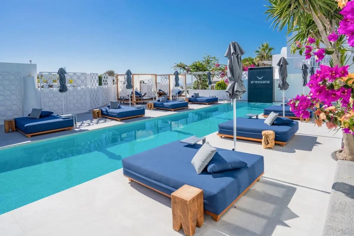 Görögország, Santorini, Fira, Aressana Spa Hotel & Suites, medence