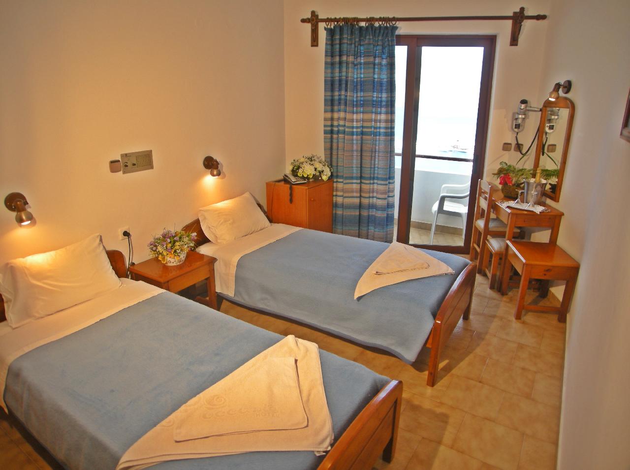 Görögország, Karpathos, Pigadia, Oceanis Hotel, szoba