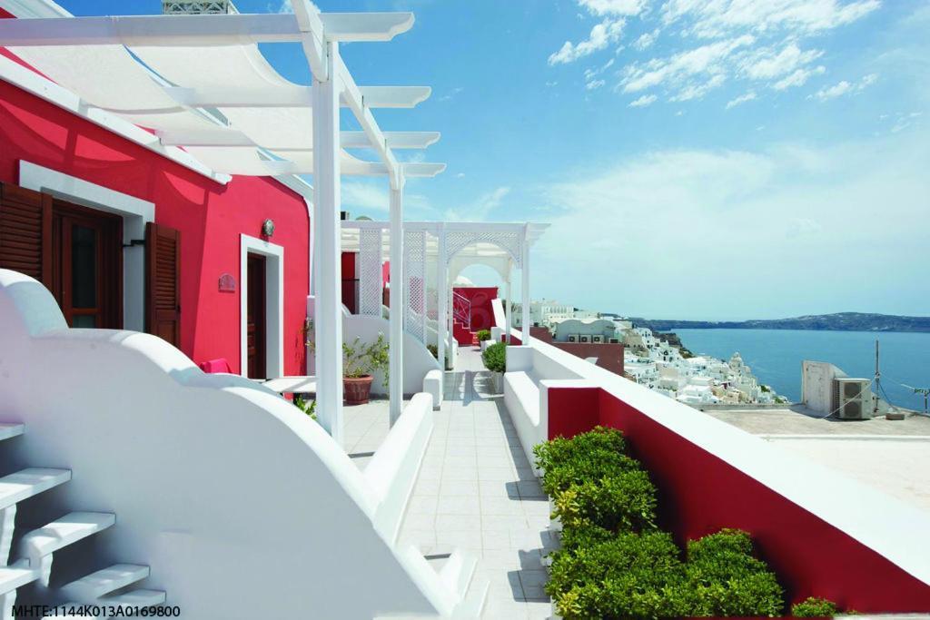 Görögország, Santorini, Fira, Theoxenia Hotel, erkély