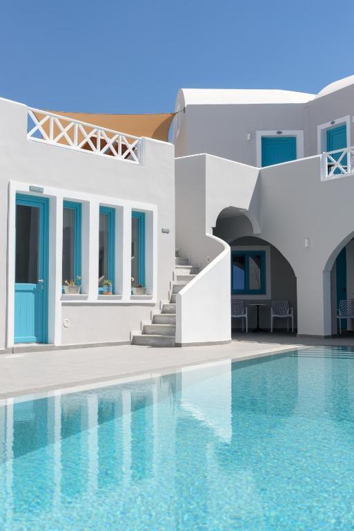 Görögország, Santorini, Fira, Nikolas Hotel, medence
